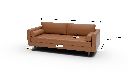 Ladybird 88" Leather Sofa - Dimensions