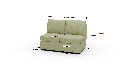 Parmer Armless Loveseat - Dimensions