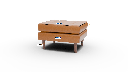 Ladybird Leather Ottoman - Dimensions