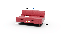 Ladybird Leather Armless Loveseat - Dimensions