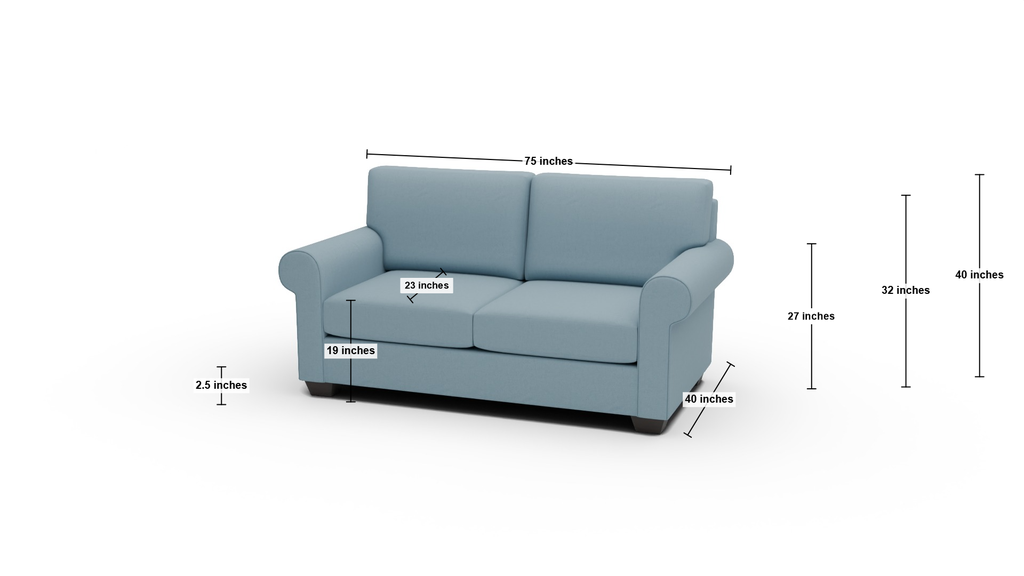 Manor 75" Loveseat - Dimensions
