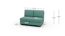 Manor Armless Loveseat - Dimensions