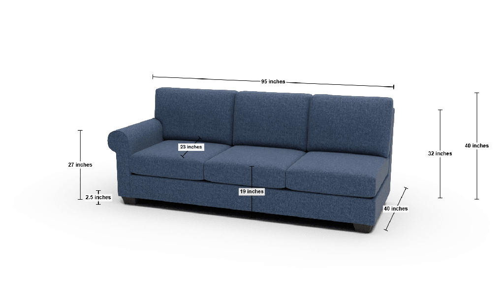 Manor Laf Sofa - Dimensions