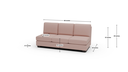 Manor Armless Sofa - Dimensions
