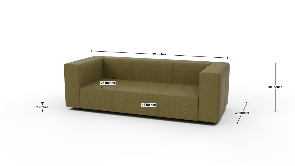 Brentwood 92" Sofa - Dimensions