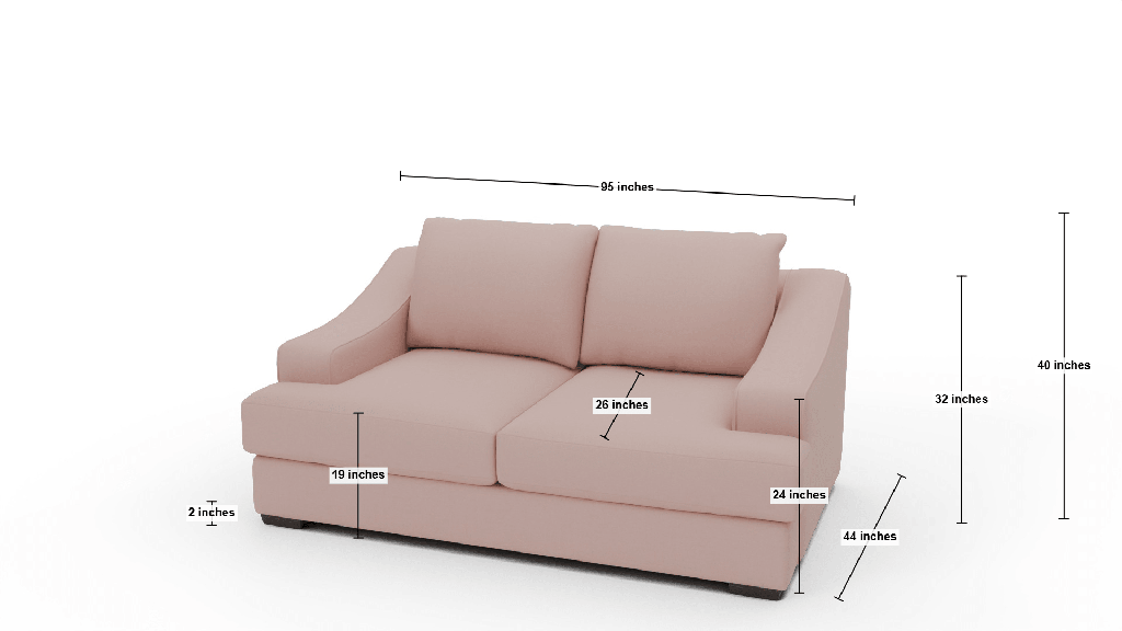 Austonian 95" Sofa - Dimensions