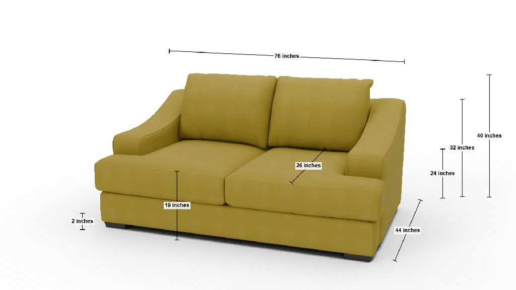 Austonian 76" Loveseat - Dimensions