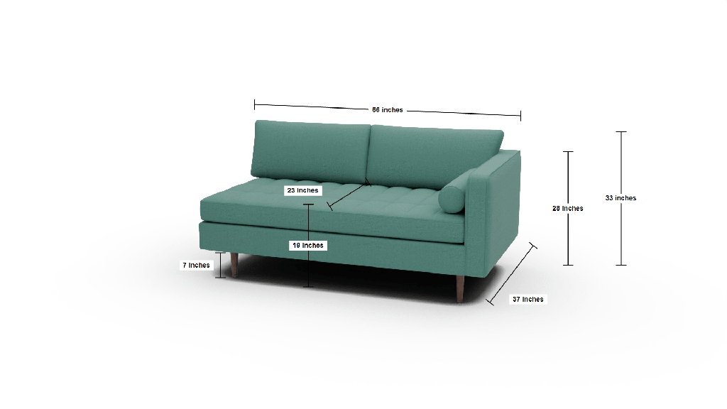 Ladybird Raf Condo Sofa - Dimensions