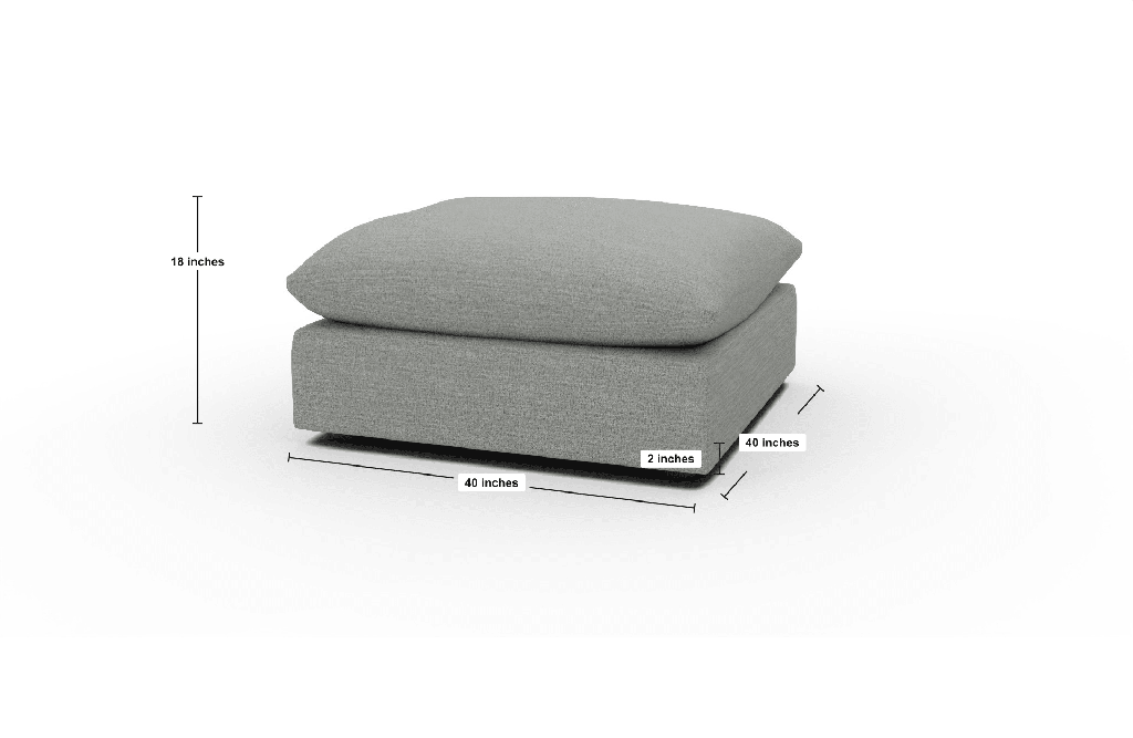 Bouldin Ottoman - Dimensions