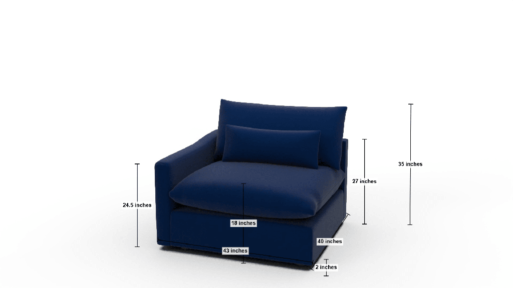 Bouldin Laf Chair - Dimensions