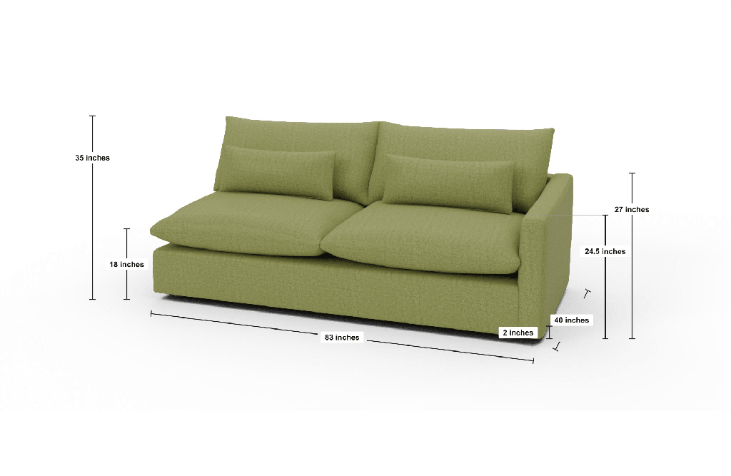 Bouldin Raf Sofa - Dimensions