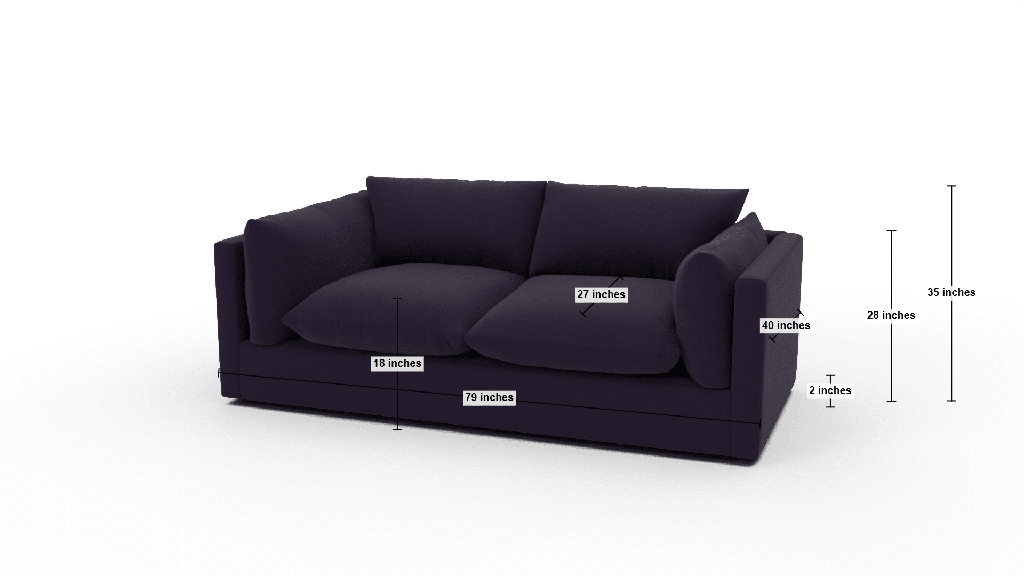Soco 79" Loveseat - Dimensions