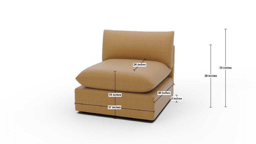 SoCo Armless Chair - Dimensions