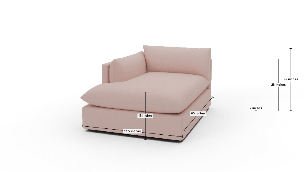 SoCo LAF Chaise - Dimensions
