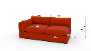 SoCo LAF Sofa - Dimensions