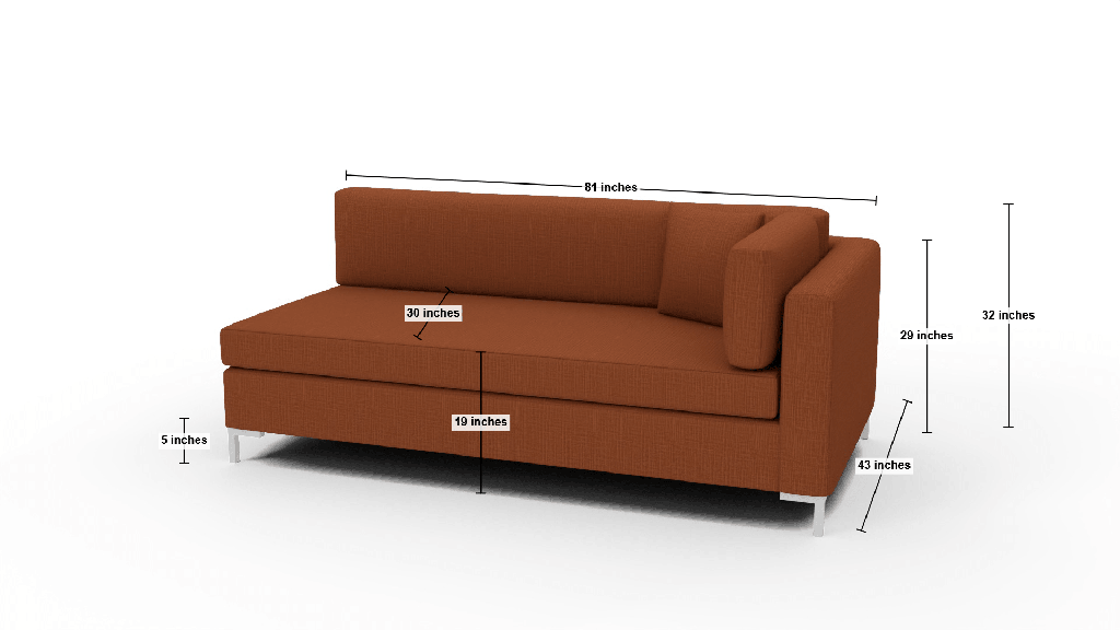 Bonnell RAF Sofa - Dimensions