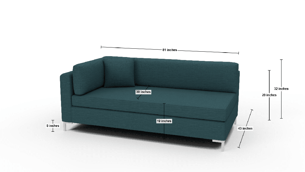 Bonnell LAF Sofa - Dimensions