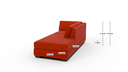 Track Raf Bumper Chaise - Dimensions