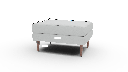 Wallace Untufted Ottoman - Dimensions