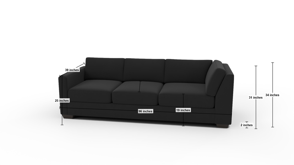 Track Laf Corner Sofa - Dimensions