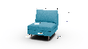 Wallace Untufted Armless Chair - Dimensions
