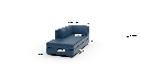 Track Leather LAF Bumper Chaise - Dimensions