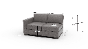 Track Leather LAF Loveseat - Dimensions