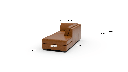 Track Leather RAF Bumper Chaise - Dimensions