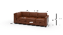 Track Leather RAF Corner Sofa - Dimensions