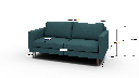 Wallace 74" Untufted Apartment Sofa - Dimensions