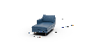 Wallace Leather Untufted Laf Chaise - Dimensions