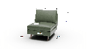 Wallace Leather Untufted Armless Chair - Dimensions