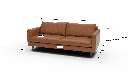 Wallace 85" Leather Untufted Sofa - Dimensions