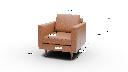 Wallace 34" Leather Untufted Arm Chair - Dimensions