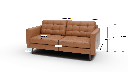 Wallace 74" Leather Apartment Sofa - Dimensions