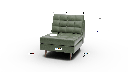 Wallace Leather Armless Chair - Dimensions