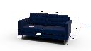 Wallace 69" Loveseat - Dimensions