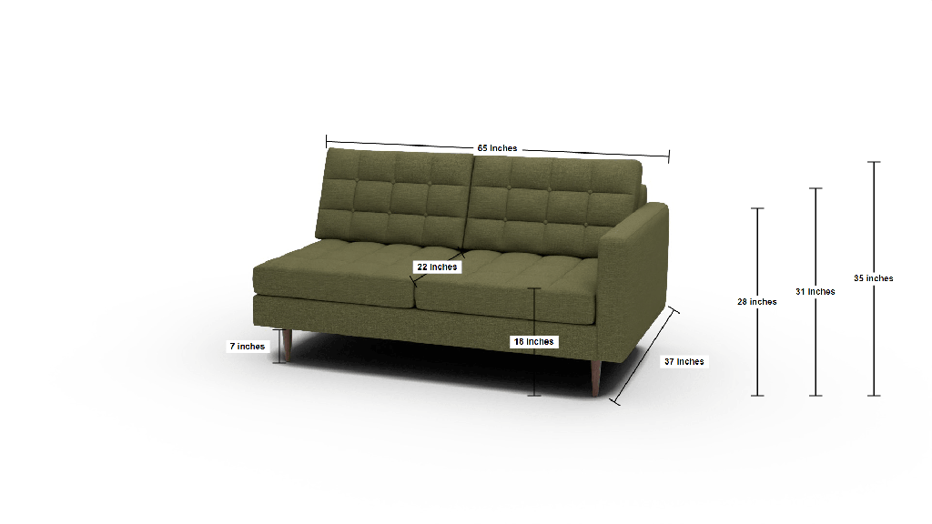 Wallace Raf Condo Sofa - Dimensions
