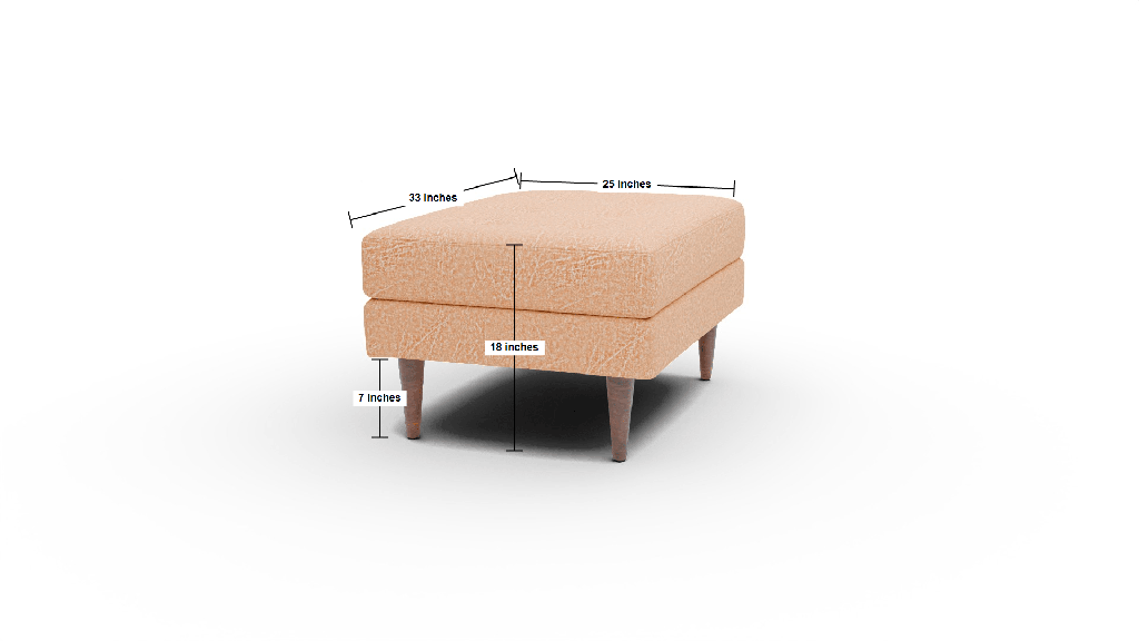 Wallace Ottoman - Dimensions