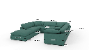 Fluffy 133.5" 6 Piece Sectional W/Ottoman - Dimensions