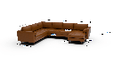 Ladybird 133" Leather Corner Sectionals w. Right Chaise - Dimensions