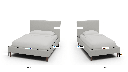 Wallace Untufted Full & Twin Bed - Dimensions