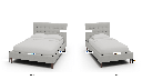 Wallace Tufted Full & Twin Bed - Dimensions