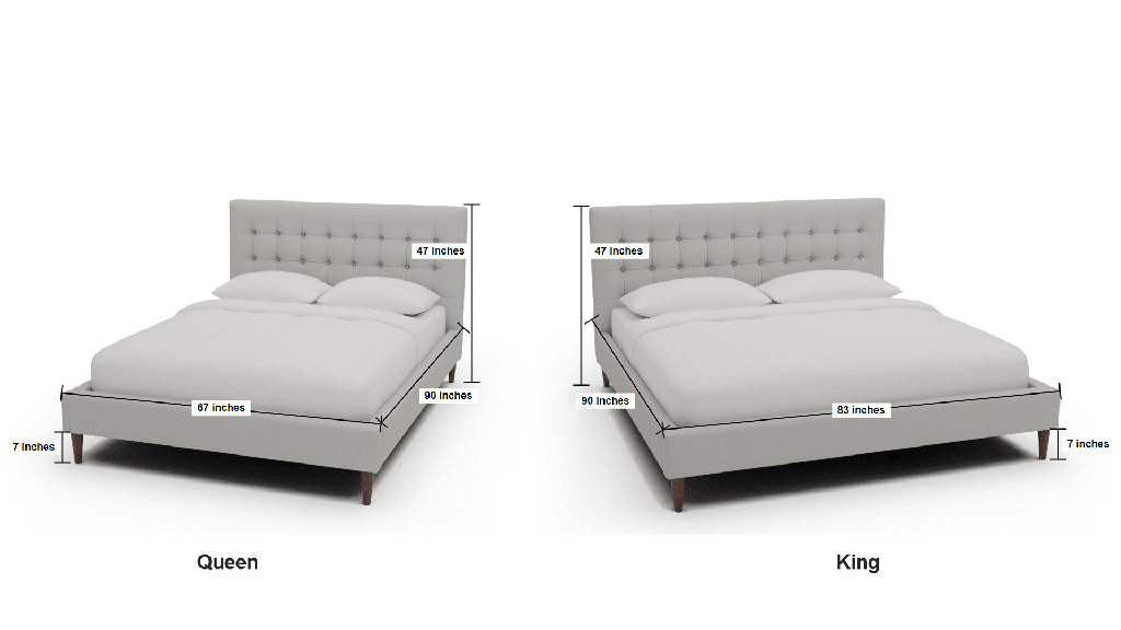 Wallace Tufted King & Queen Bed - Dimensions