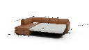 Track 121" Leather Left Chaise Sleeper Sectional - Dimensions