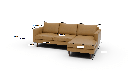 Wallace 98" Leather Untufted Right Chaise Sectional - Dimensions