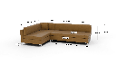 Bonnell 119" Left Corner Armless Sectional - Dimensions