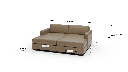 Track 78" Leather Double Chaise - Dimensions