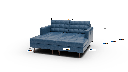 Wallace 66" Leather Double Chaise - Dimensions