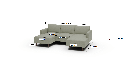 Wallace 96" Untufted Double Chaise With Armless Chair - Dimensions